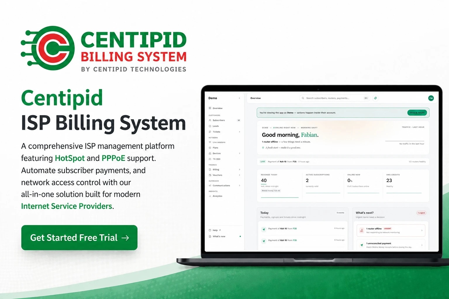Centipid ISP Billing System — Create your ISP account